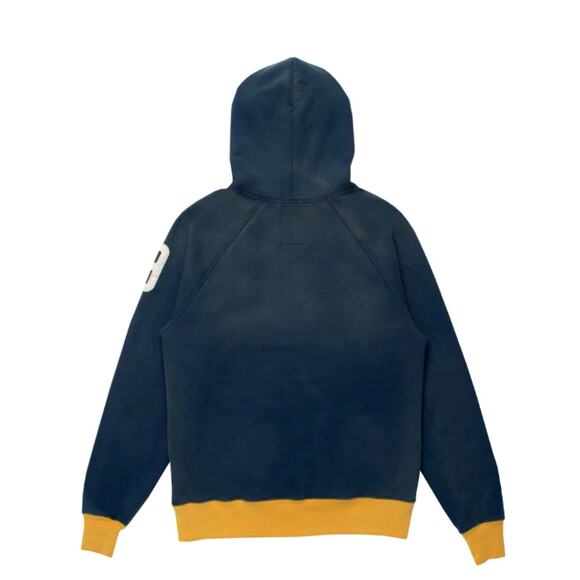 Samuel Zelig St Denis FC Hoodie M Vintage Navy Yellow Made USA NWOT - Picture 11 of 13